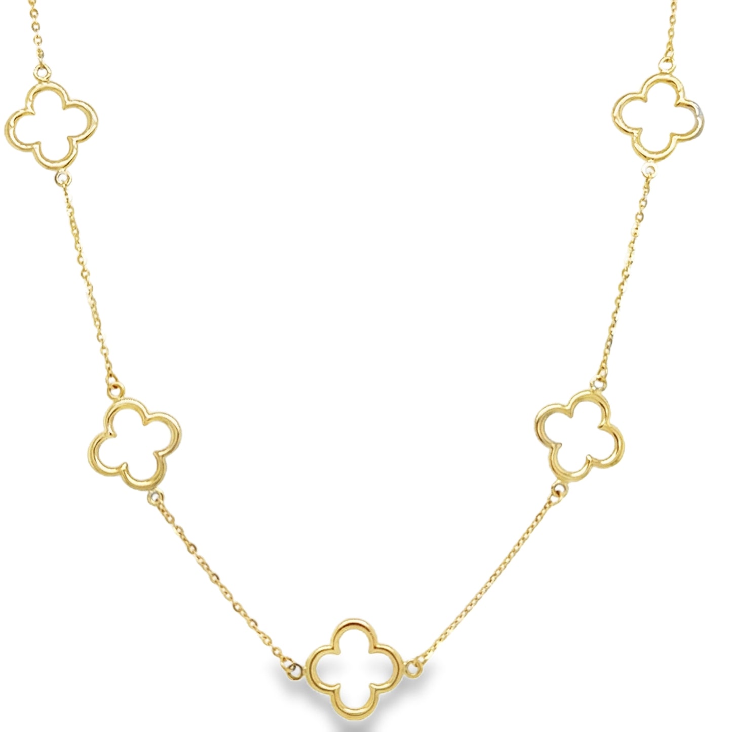 Open Clover Station Necklace