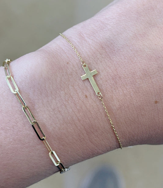 Medium Side Cross Bracelet