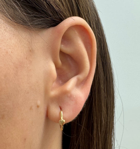 Petite Heart Huggie Earrings