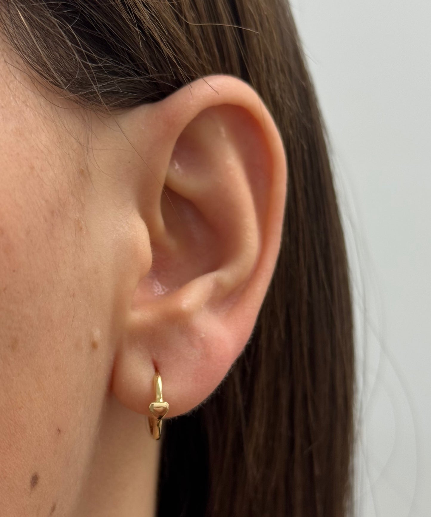 Petite Heart Huggie Earrings