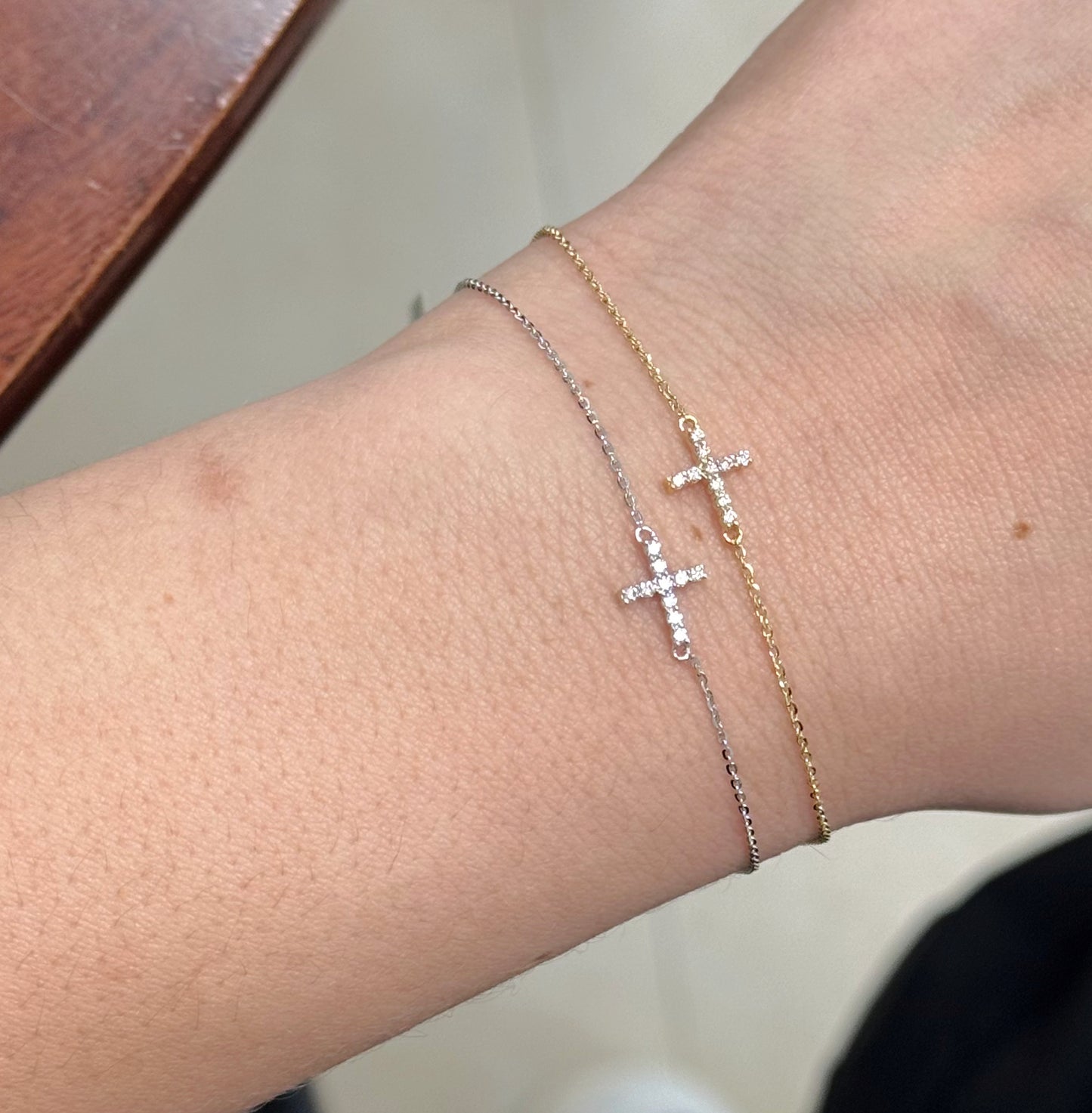 Diamond Cross Bracelet