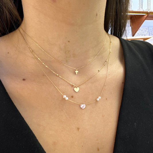 Extra Miniature Plain Cross Necklace