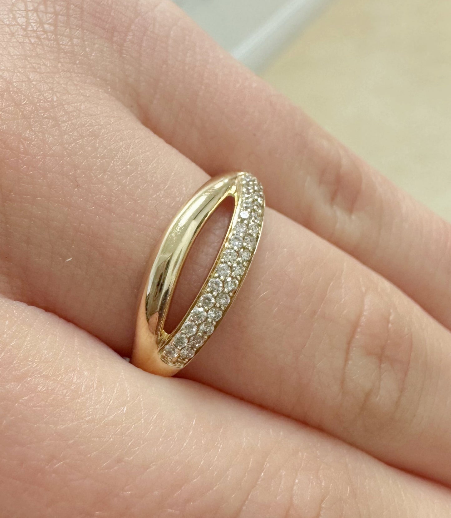 Open Band Diamond Ring