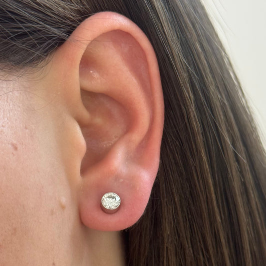 Lab Grown Diamond Circle Stud Earrings