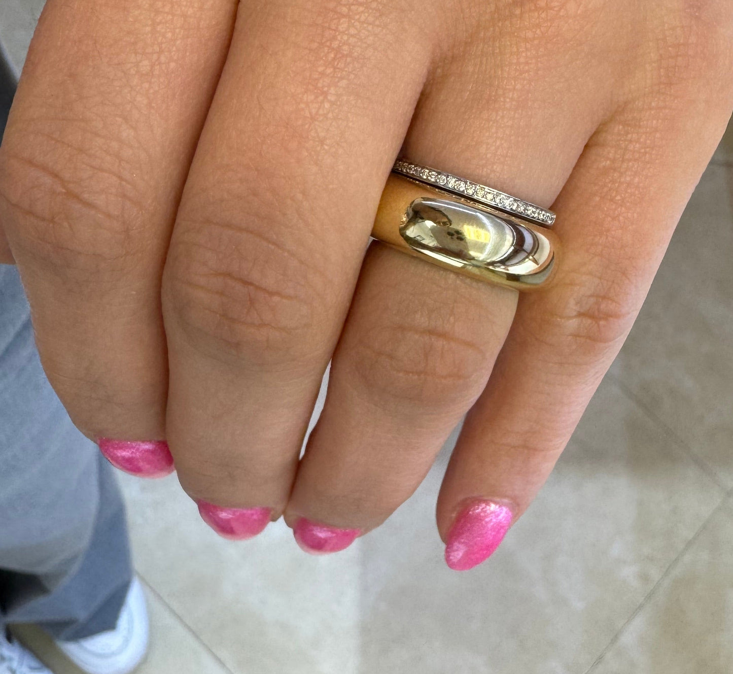 Golden Glow Up High Polish Dome Ring