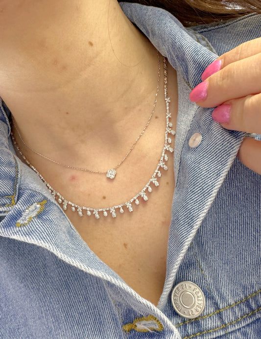 Single Clover Diamond Necklace