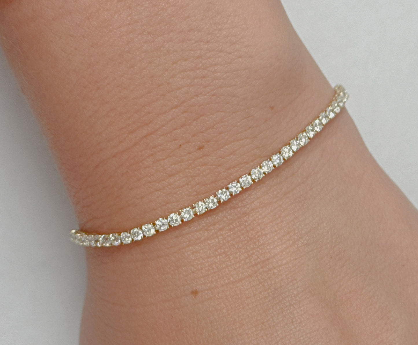 Lab Grown Diamond Tennis Bracelet 3.22 Cts