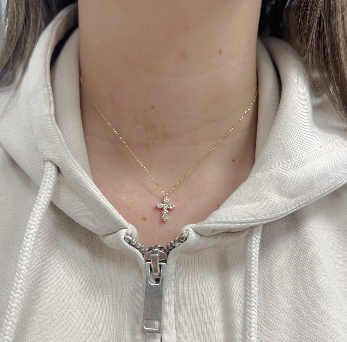Diamond Cross Pendant Necklace