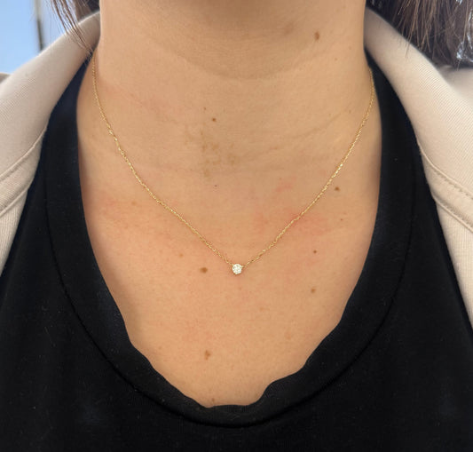 Diamond Solitaire Necklace