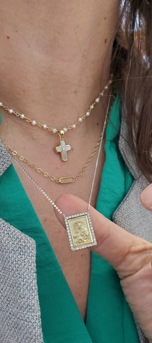 Large Diamond Scapular Medal