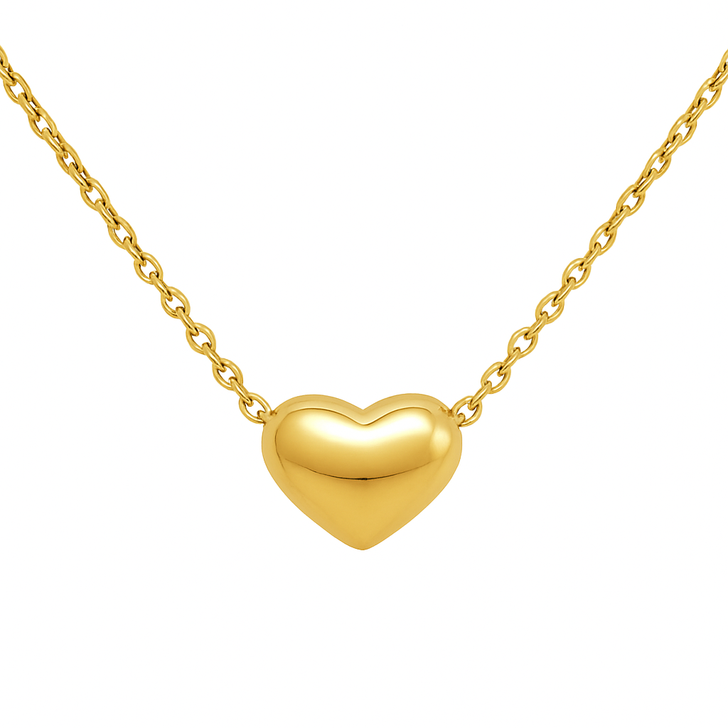 Mini Puffed Heart Necklace