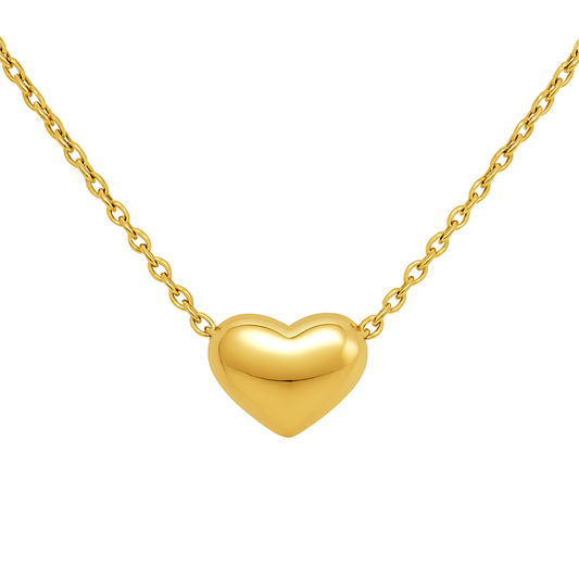 Mini Puffed Heart Necklace