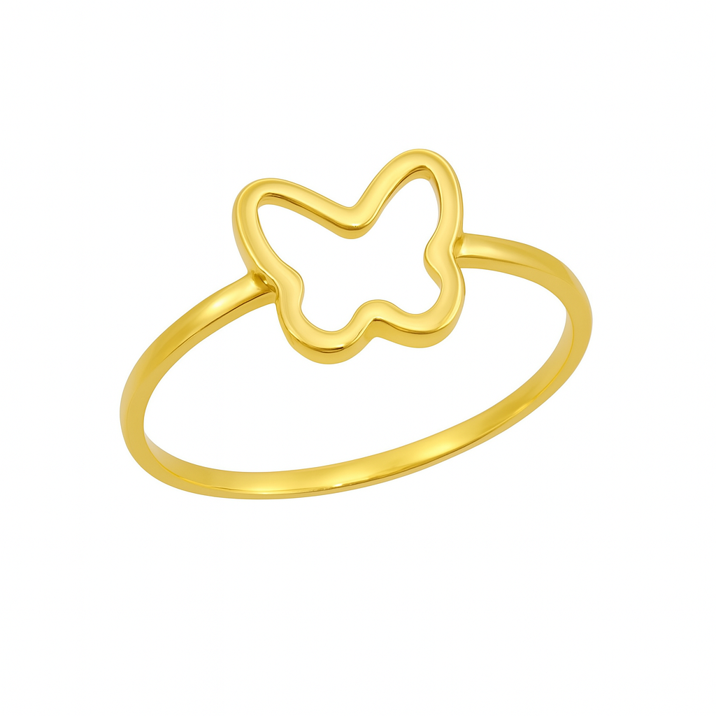 Open Butterfly Sillouette Ring