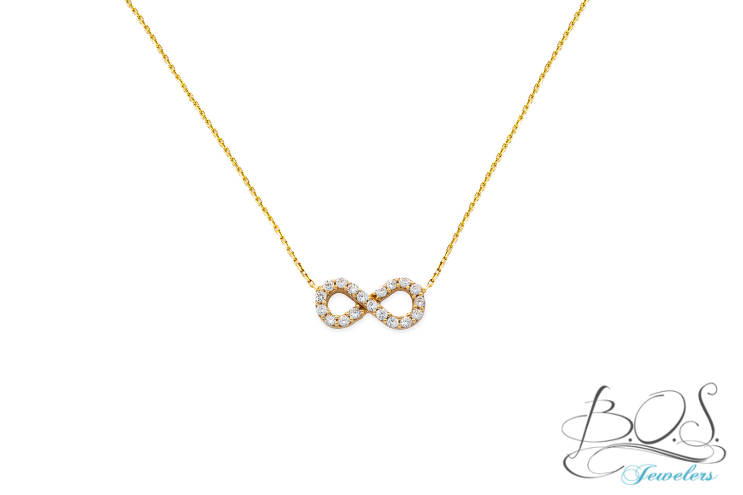 14K Gold Infinity Necklace