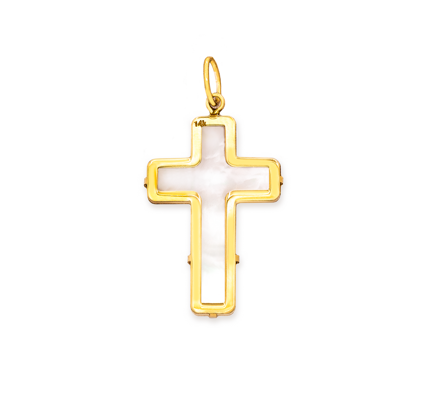 Mother of Pearl Cross Pendant 18x12mm