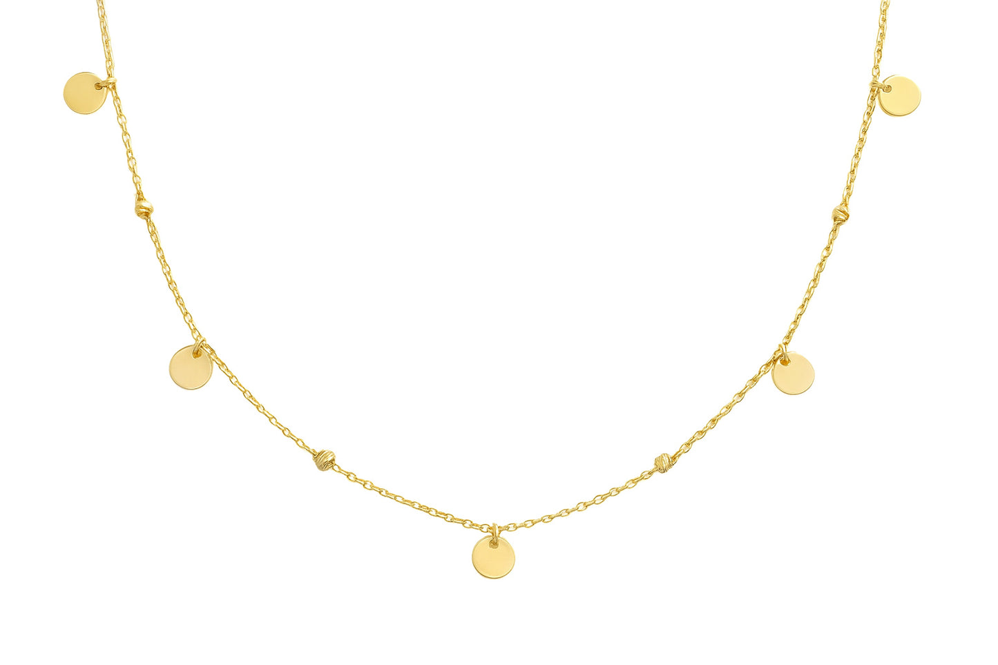 Circle and Beads Necklace