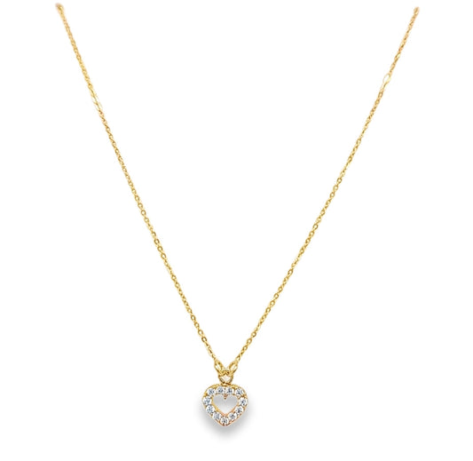 Mini Heart Cubic Zirconia Pendant Necklace