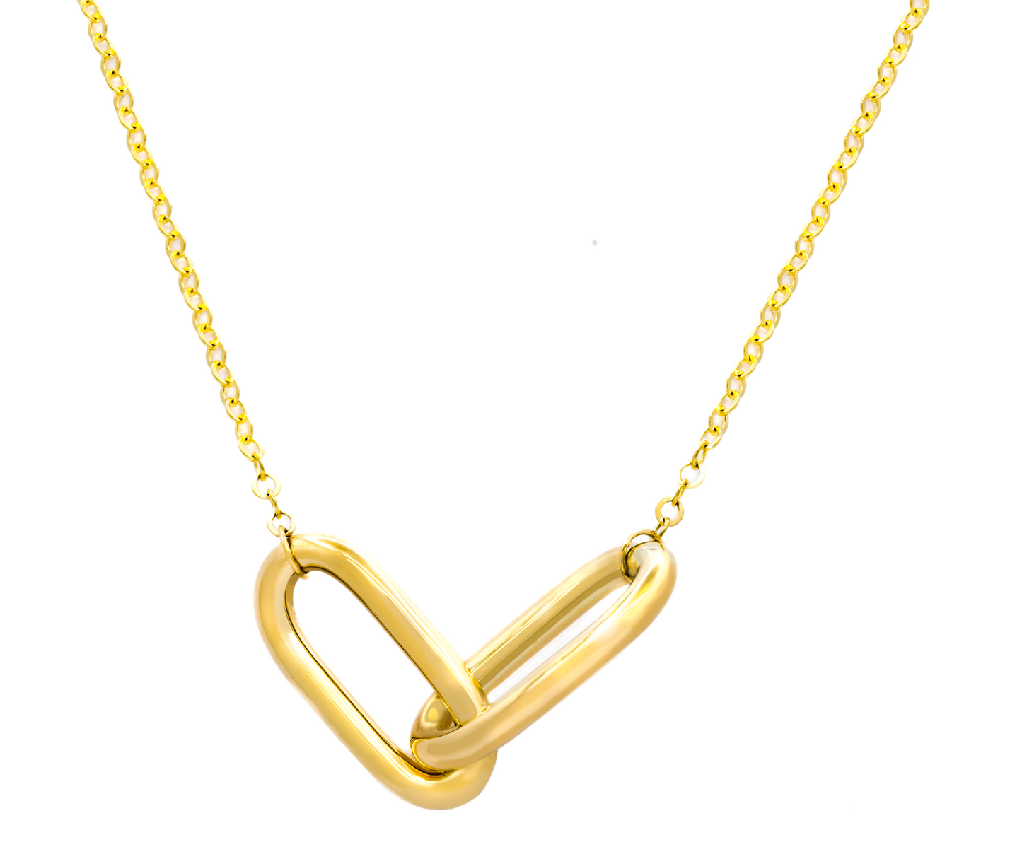 Large Double Oval Link Necklace