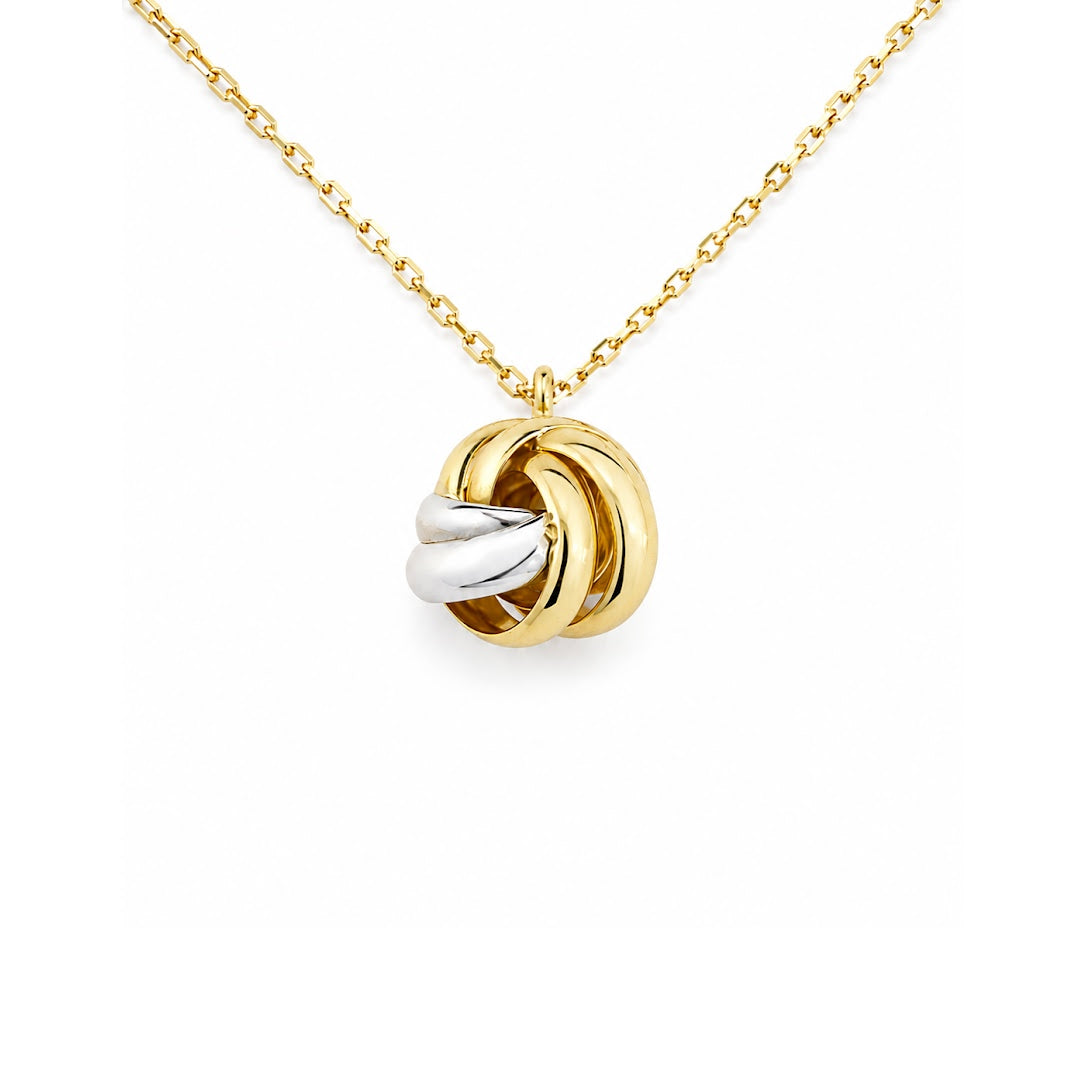 Two-Tone Love Knot Necklace