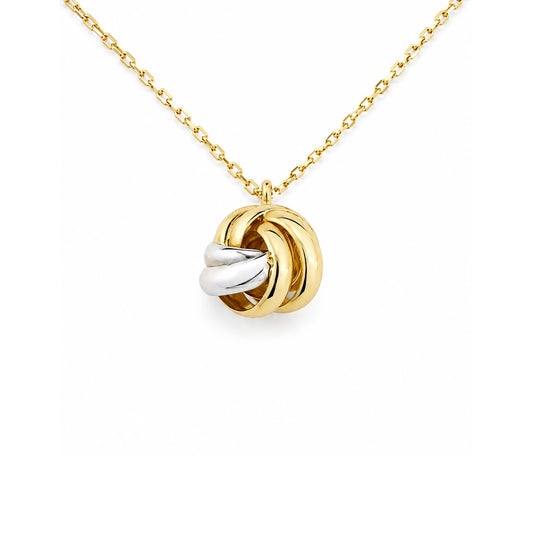 Two-Tone Love Knot Necklace