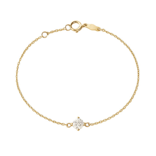 Single Solitaire Cubic Zirconia Bracelet