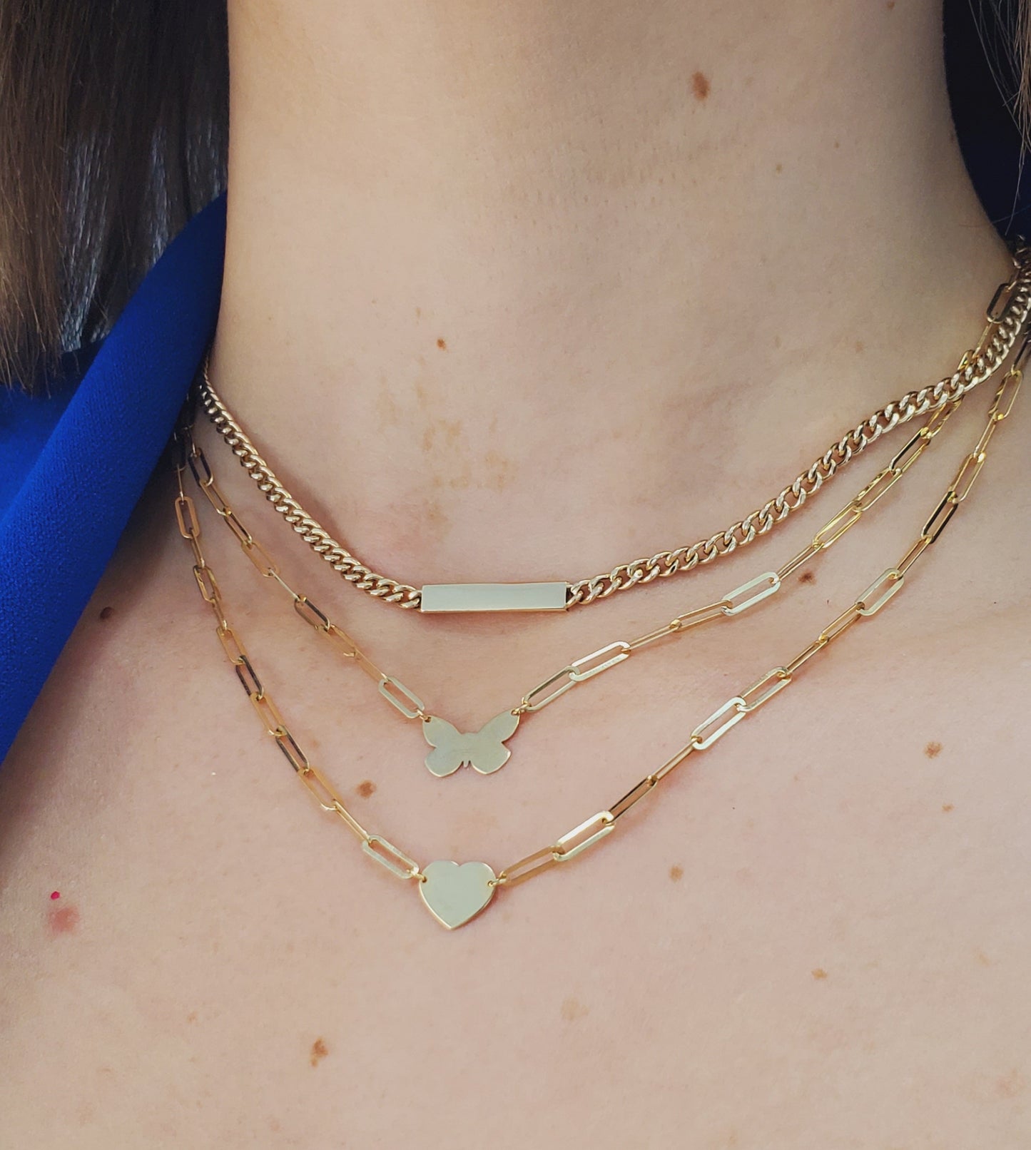 Engravable Bar Link Choker Necklace