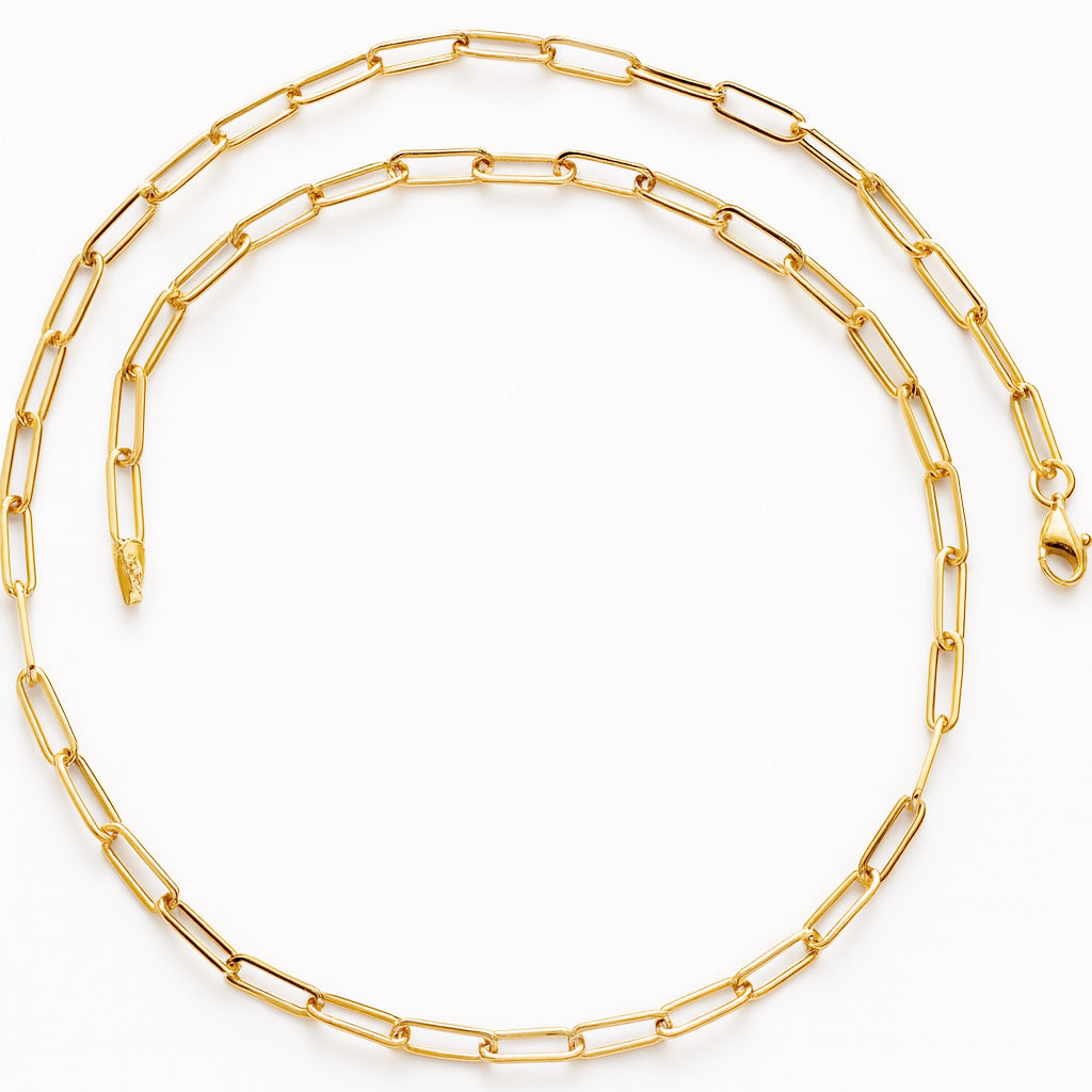 Oval Link Paperclip Necklace thick paperclip