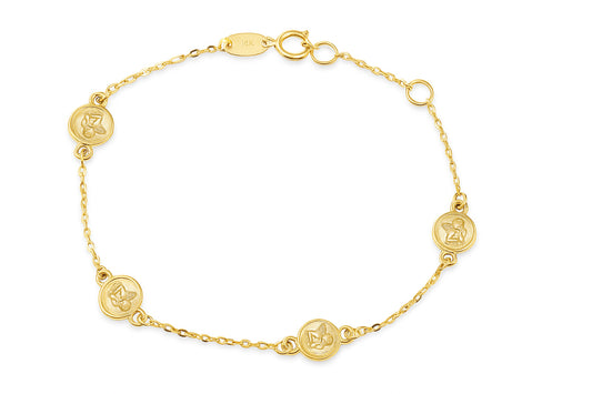 Heavenly Blessings Miniature Angel Medal Station Bracelet