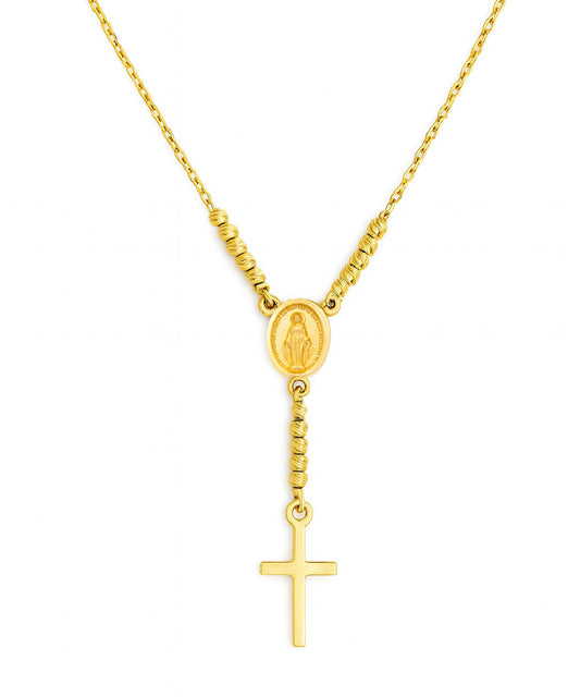 Miraculous Medal with Beads and Cross