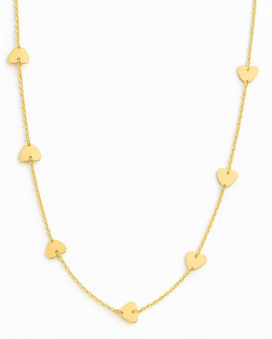 Multi Heart Station Necklace