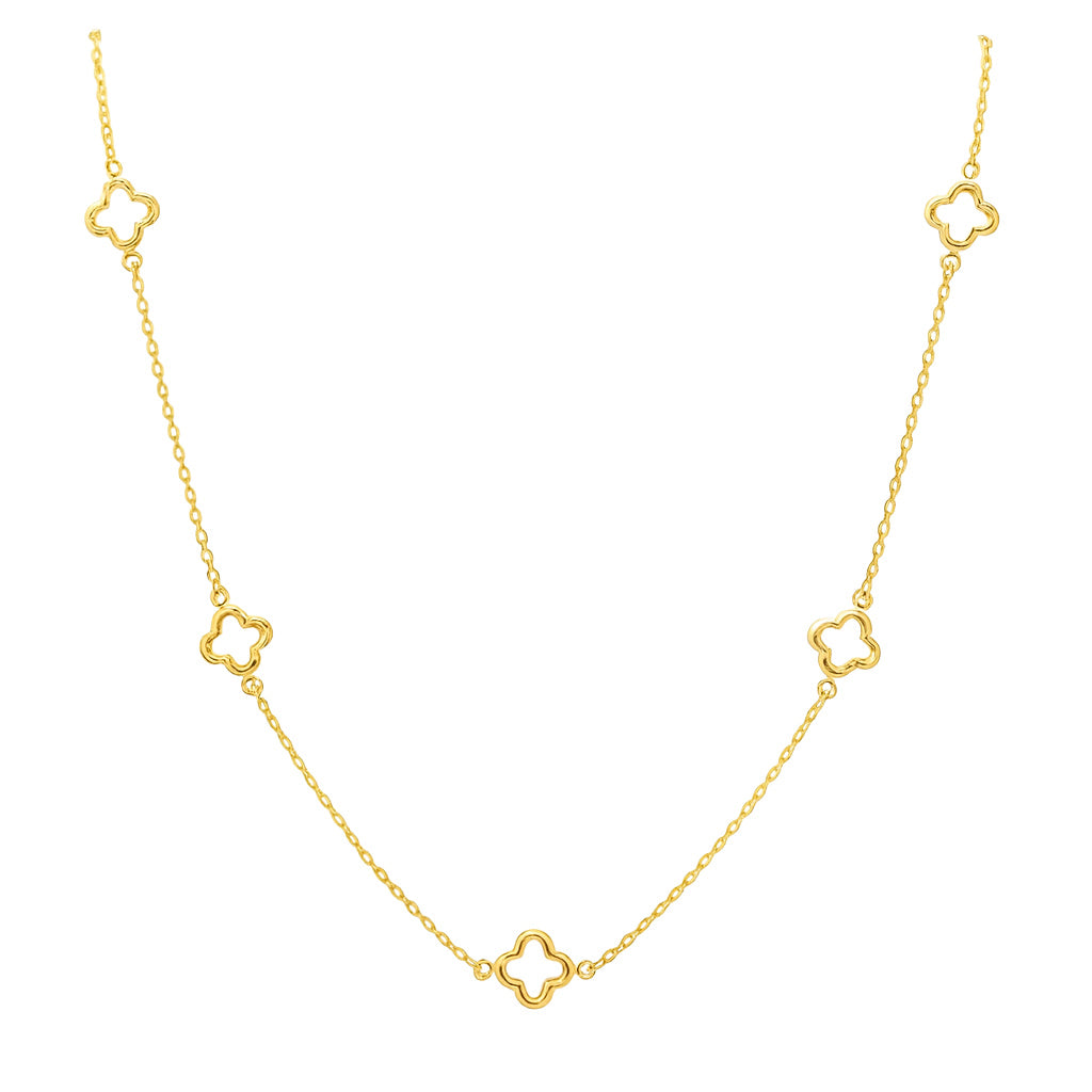 Open Mini Clover Station Necklace
