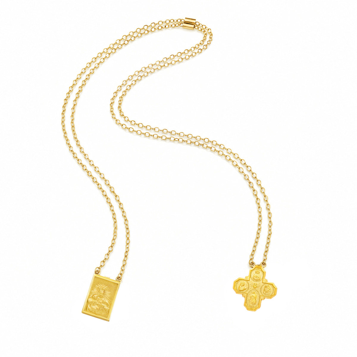 Large Scapular Necklace with Four Saint Cross