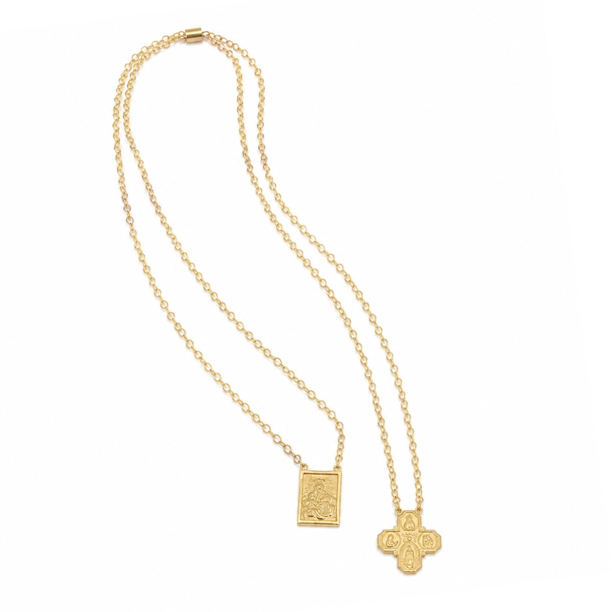 Large Scapular Necklace with Four Saint Cross