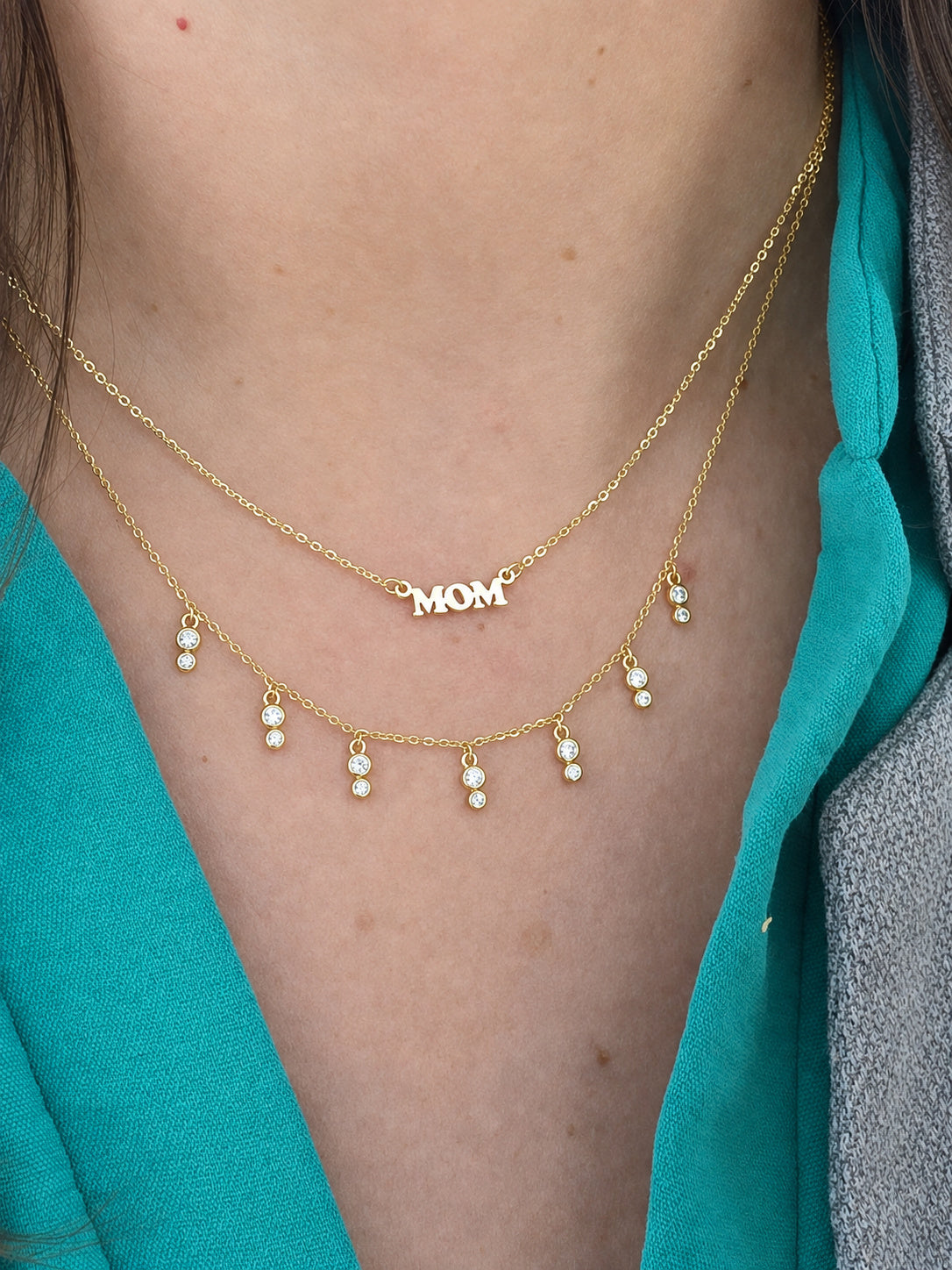 Miniature MOM Cut Out Necklace
