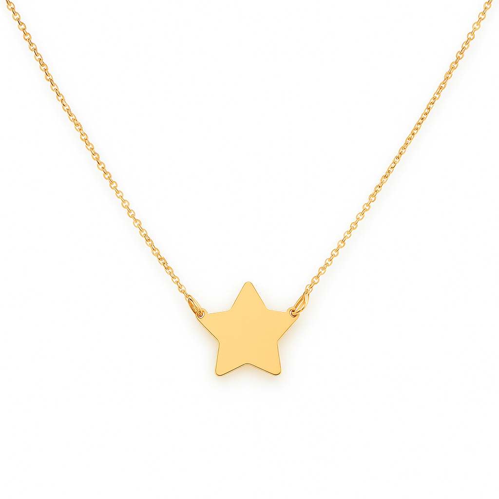 High Polish Single Star Choker Necklace