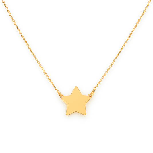 High Polish Single Star Choker Necklace