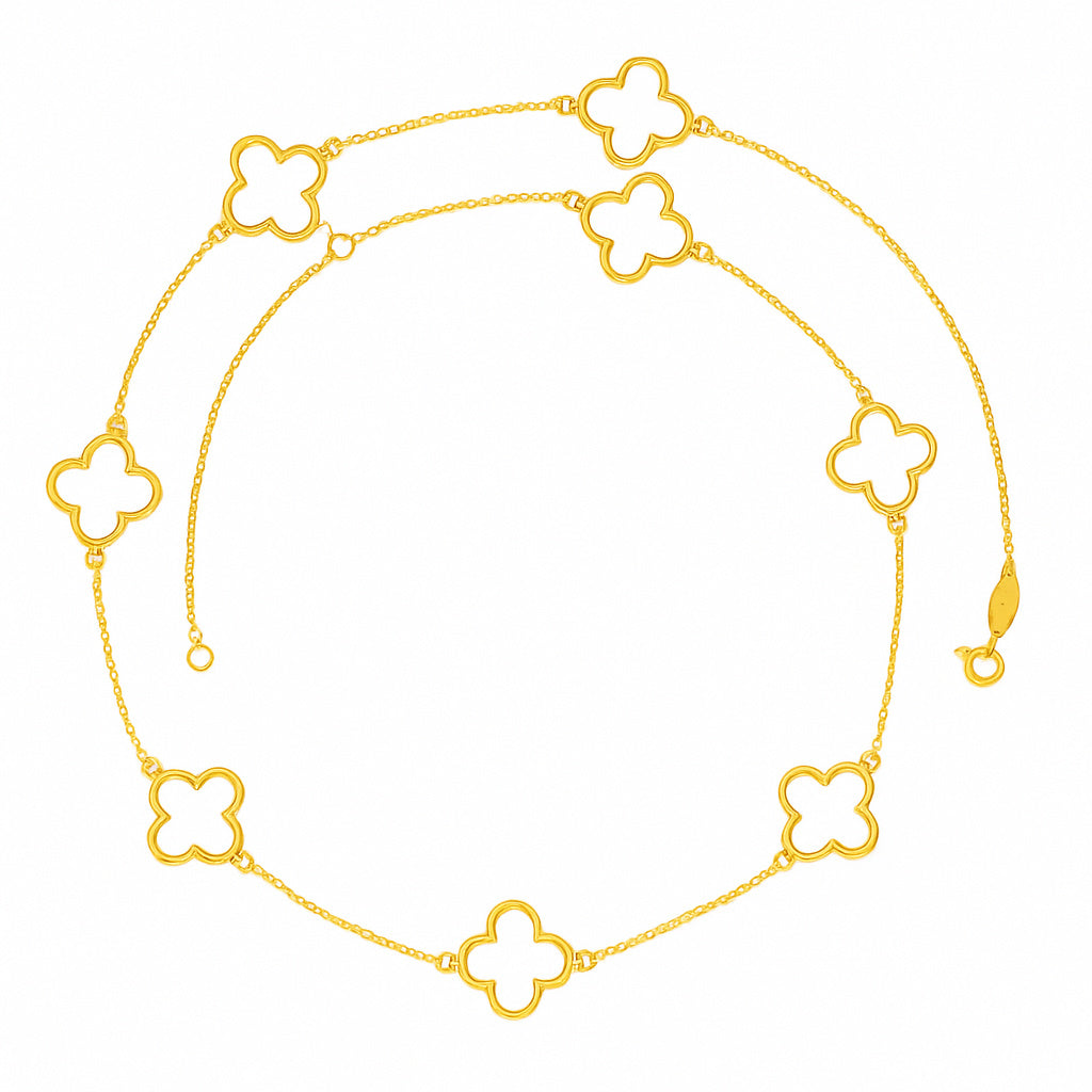 Open Clover Station Necklace