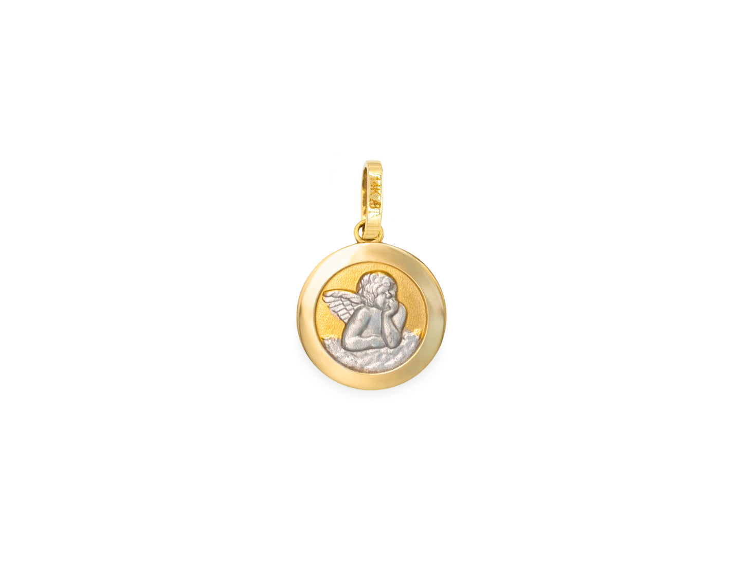 Guardian Angel Medal 14K Two-Tone Gold