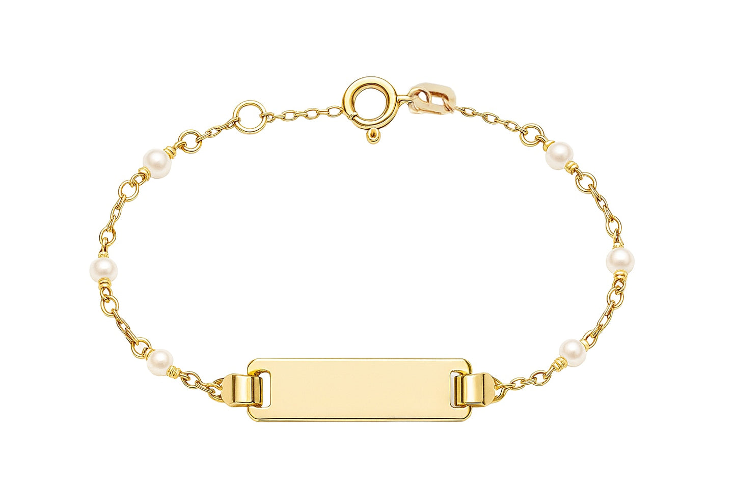 Baby ID Pearl Chain Bracelet Engravable