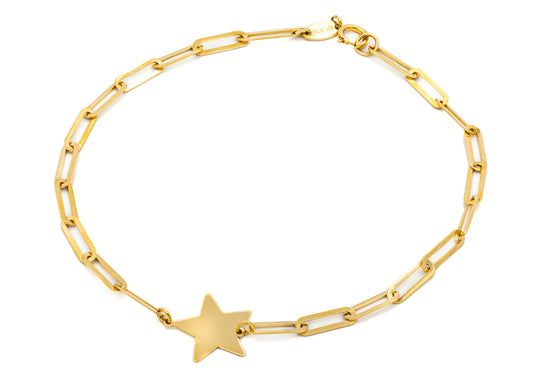 Star Charm on Paperclip bracelet
