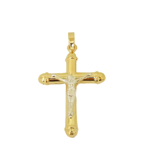 Two-Tone Crucifix with Jesus Christ