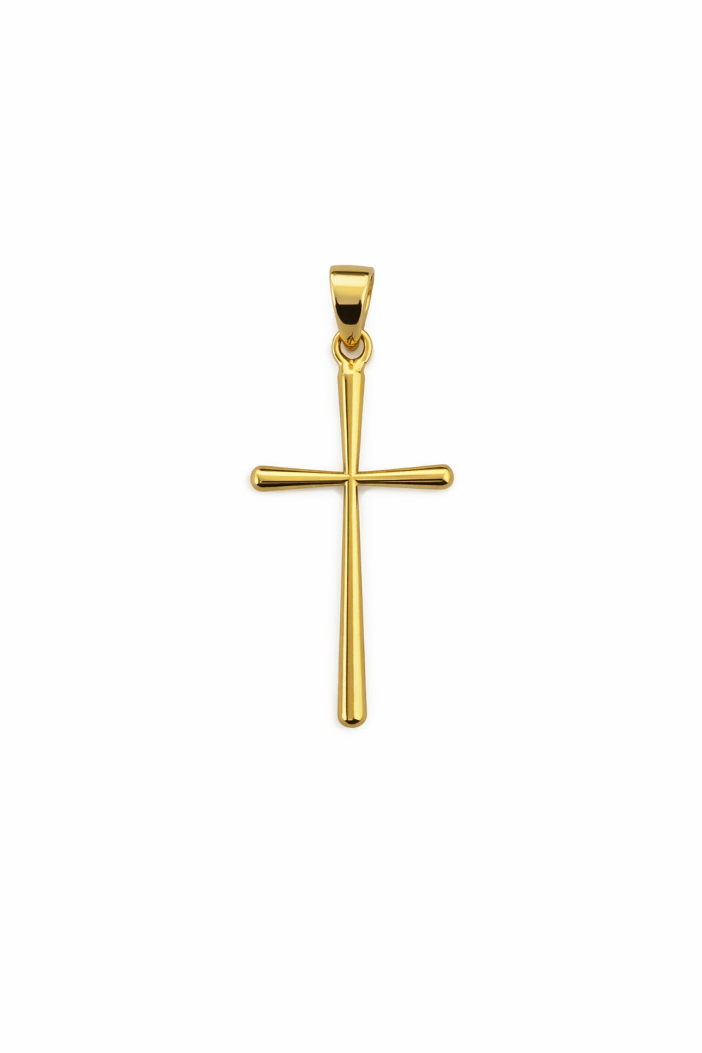 14K Yellow Gold Thin Cross Pendant