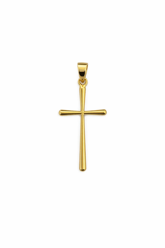 14K Yellow Gold Thin Cross Pendant