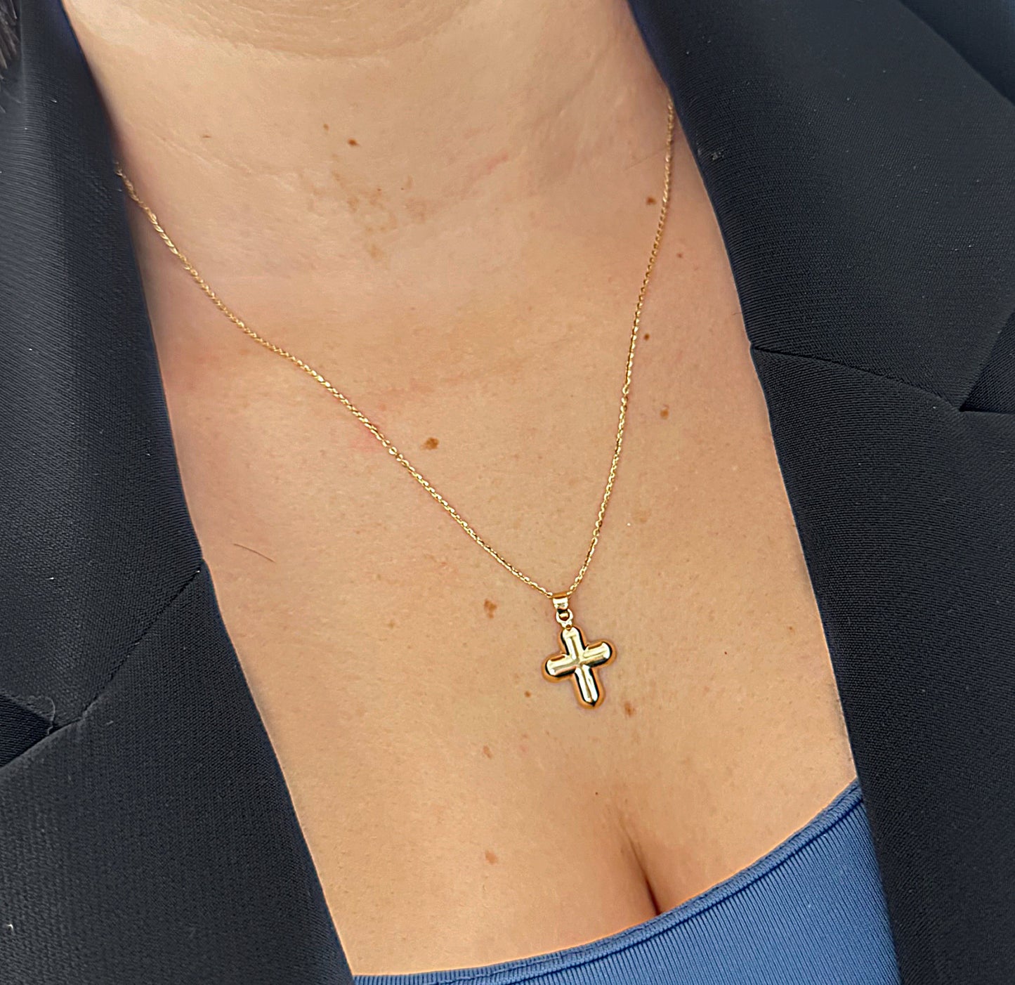 Small Rounded Domed Plain Cross