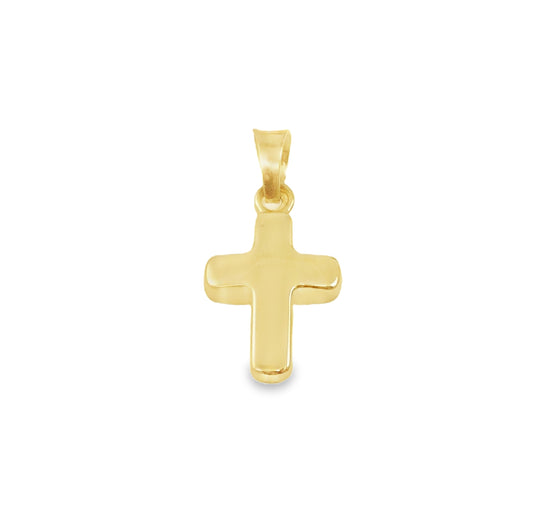 Miniature Puff Cross Necklace