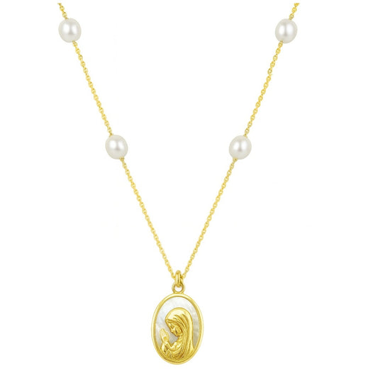 Praying Virgen Mary Necklace
