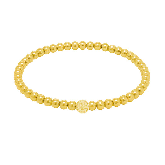 Mini Guardian Angel Gold Filled Elastic Bracelet 6mm