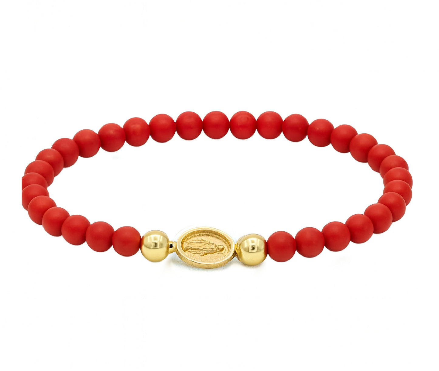 Mini Miraculous/Guadalupe Gemstone Elastic Bracelet