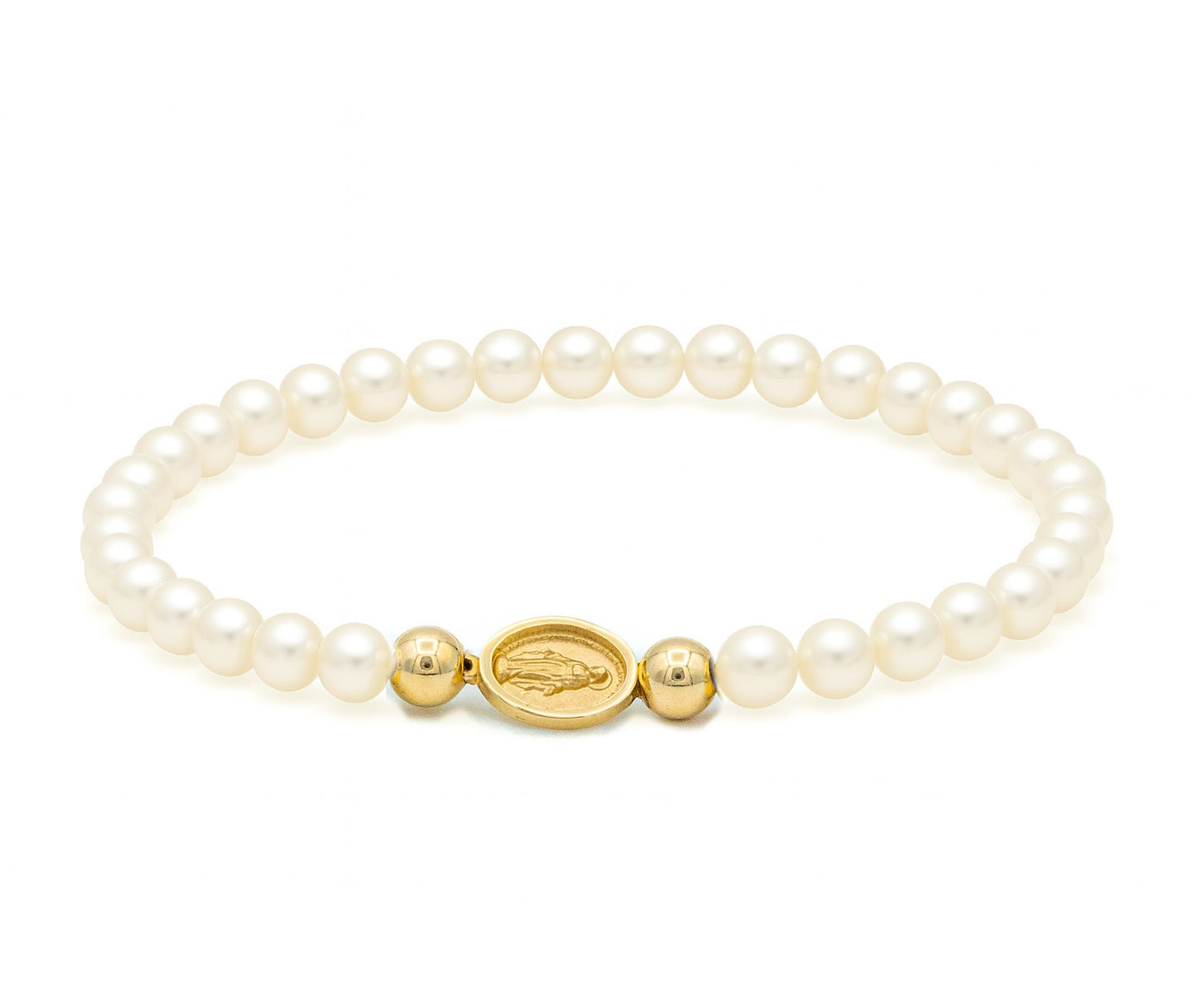 Mini Miraculous/Guadalupe Gemstone Elastic Bracelet