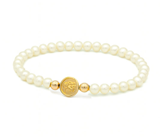 Guardian Angel Pearl Elastic Bracelet (8.0MM)